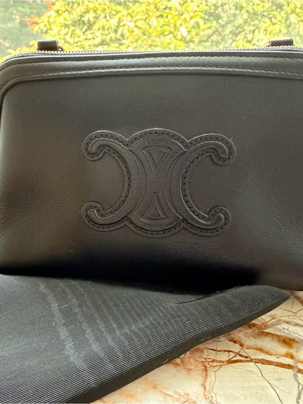 Celine Clutch on Chain in Black Leather - Crossbody Bag